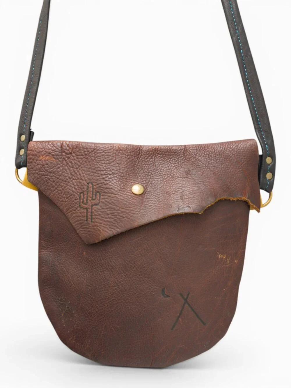 Gretel Montana Leather Crossbody Bag, Southwestern Design, Made in USA